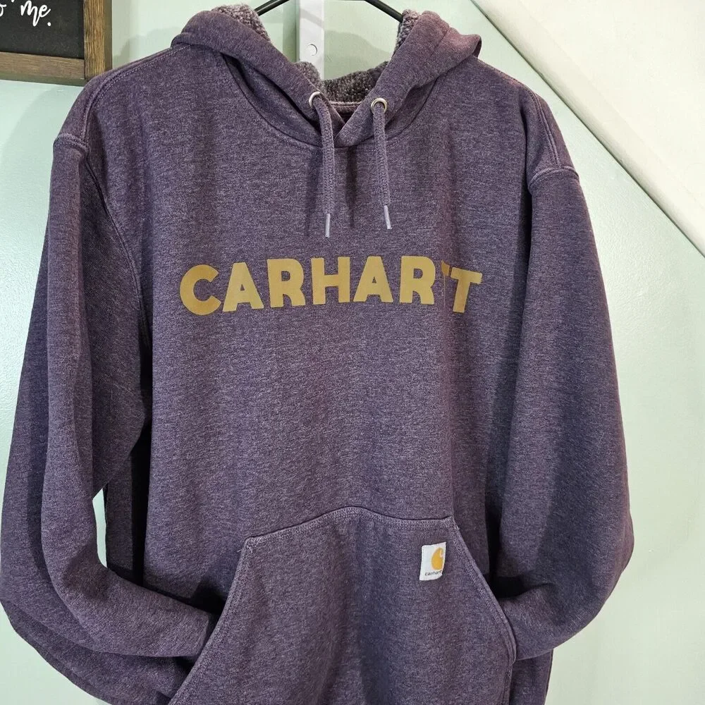 Carhartt‎ Mens Relaxed Loose Fit Hoodie Medium Purple